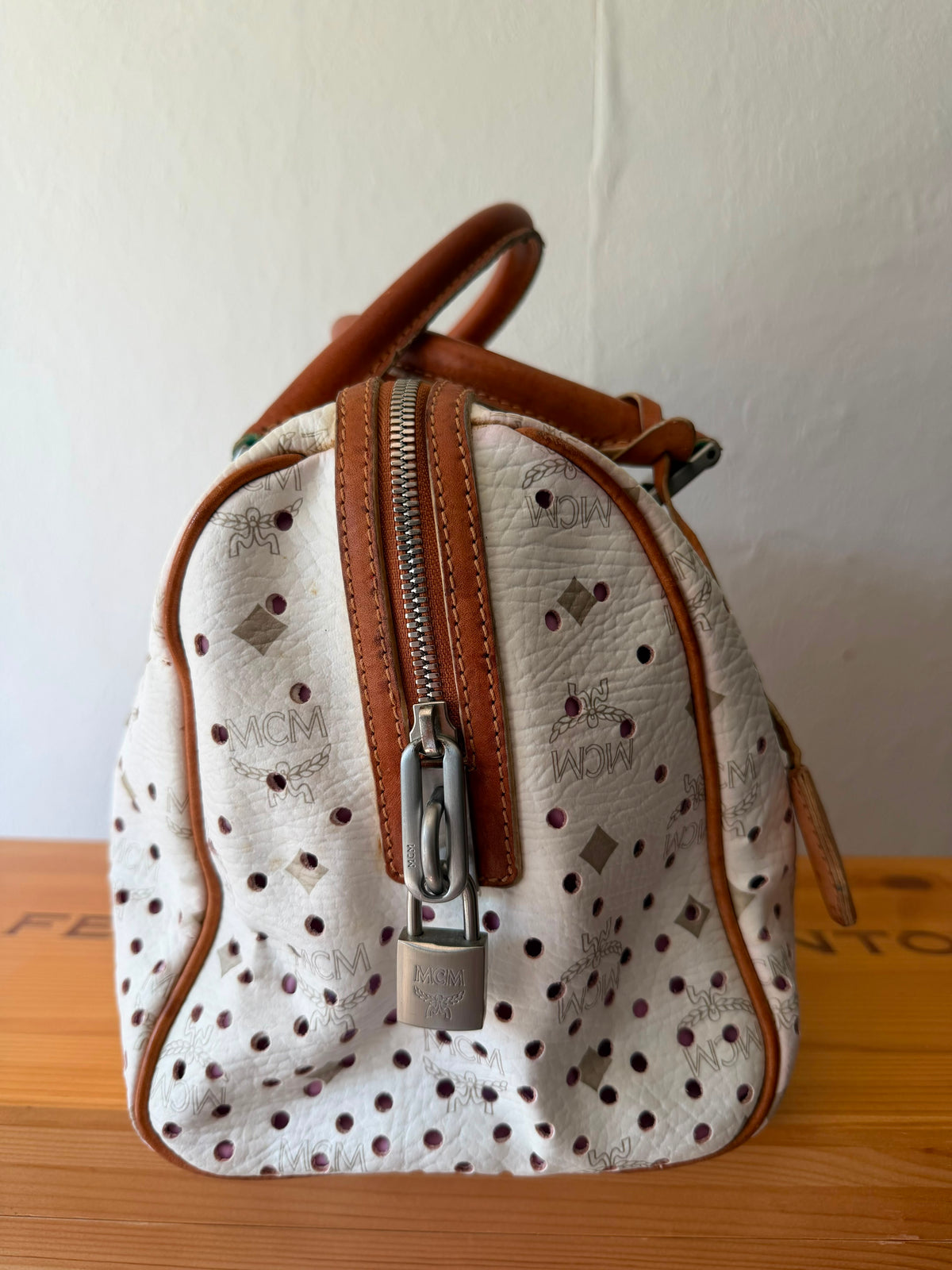 MCM Boston Bag Leder Bowlingtasche
