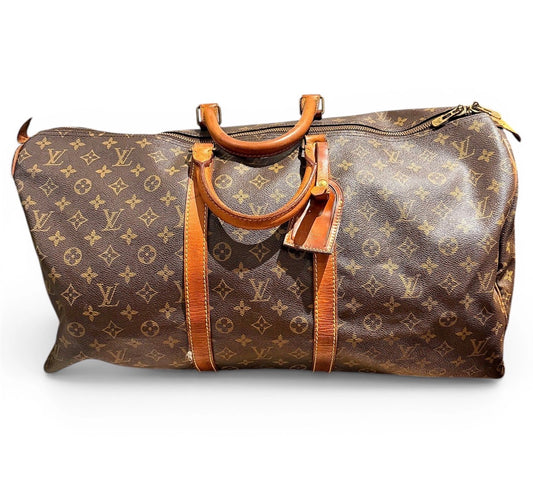 Louis Vuitton Monogram Canvas Keepall 55 Travel Bag
