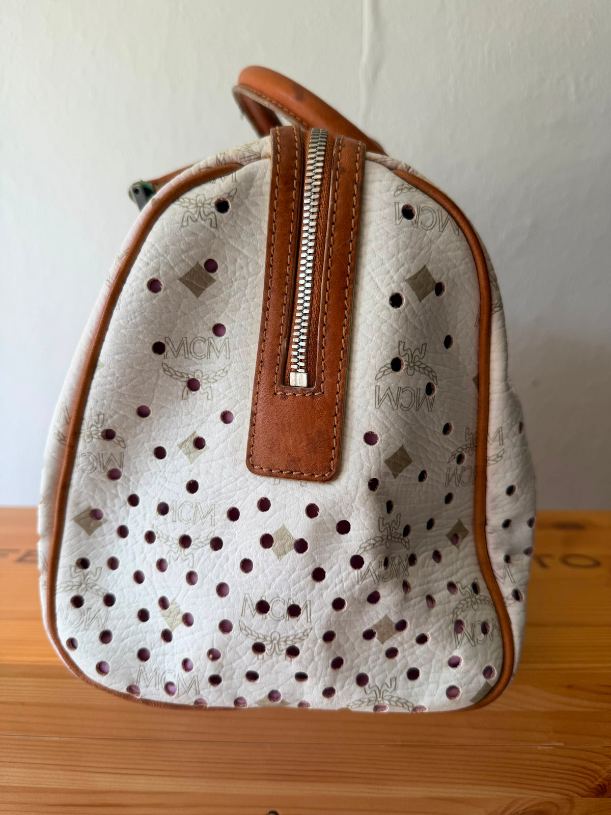 MCM Boston Bag Leder Bowlingtasche
