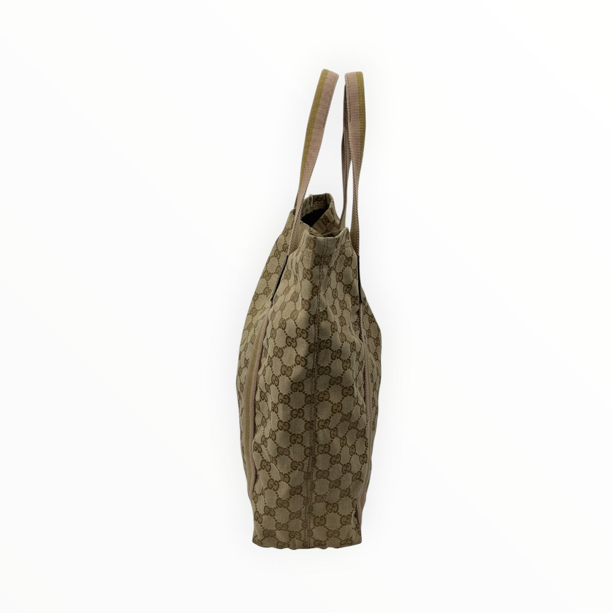 Gucci GG Monogram Web Handle Vertical Tote Bag