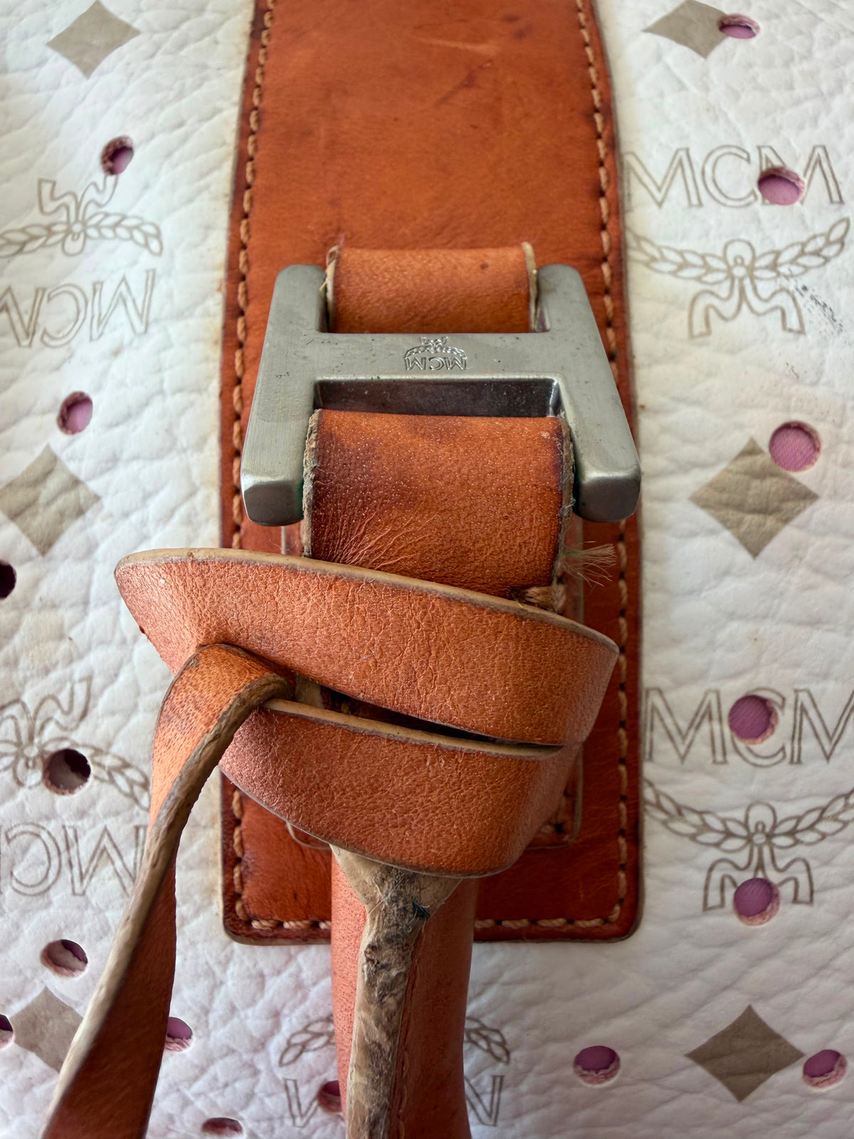 MCM Boston Bag Leder Bowlingtasche