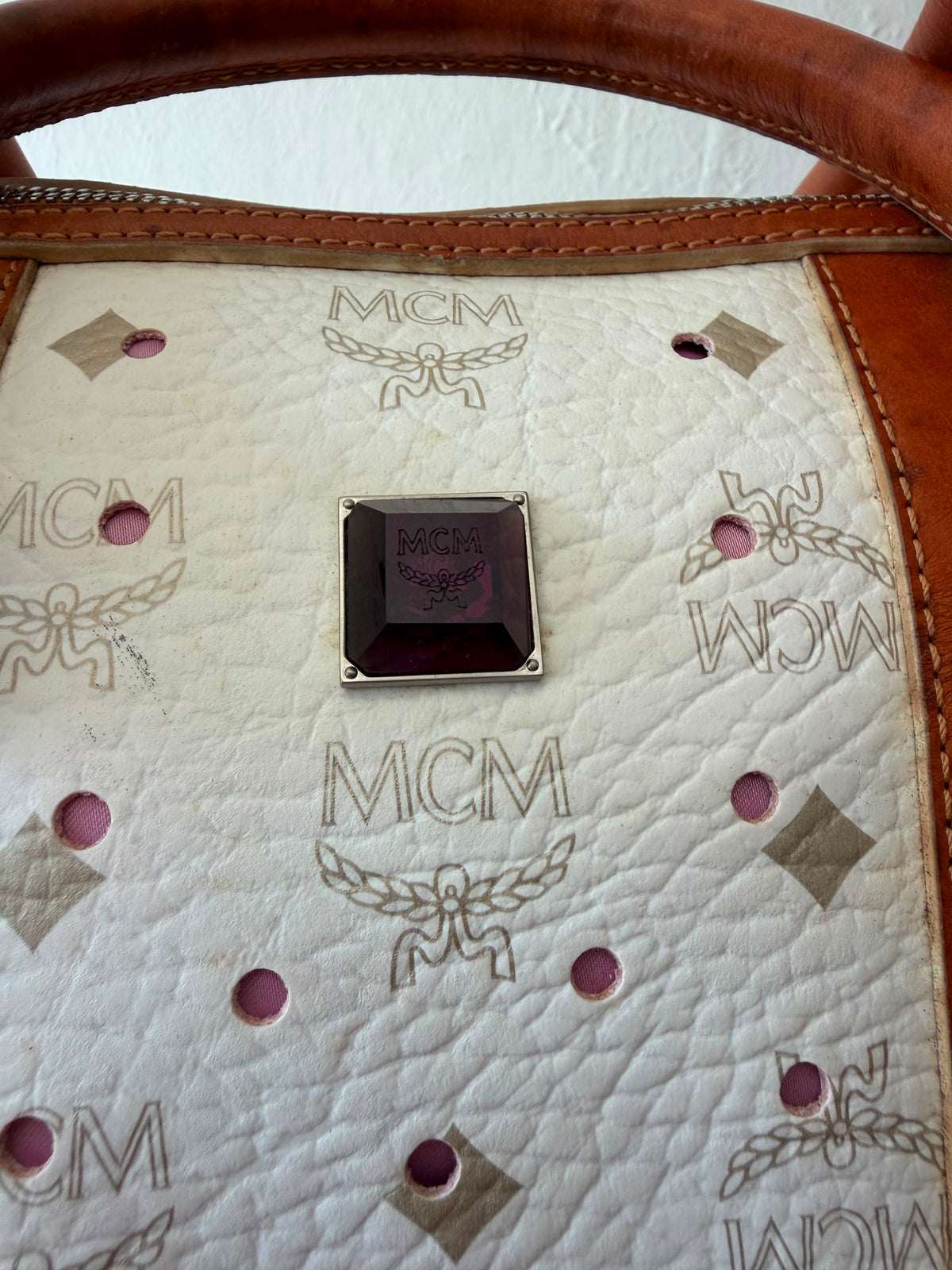MCM Boston Bag Leder Bowlingtasche