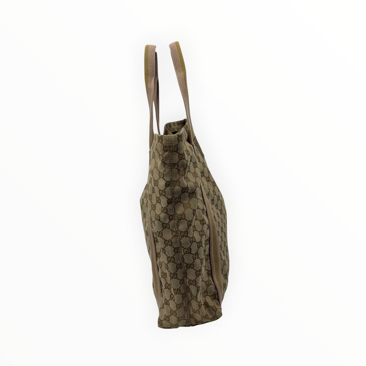 Gucci GG Monogram Web Handle Vertical Tote Bag