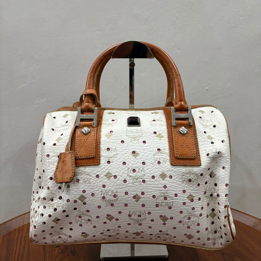 MCM Boston Bag Leder Bowlingtasche