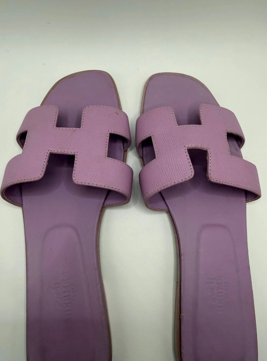 Hermès Epsom Leather Oran Sandals