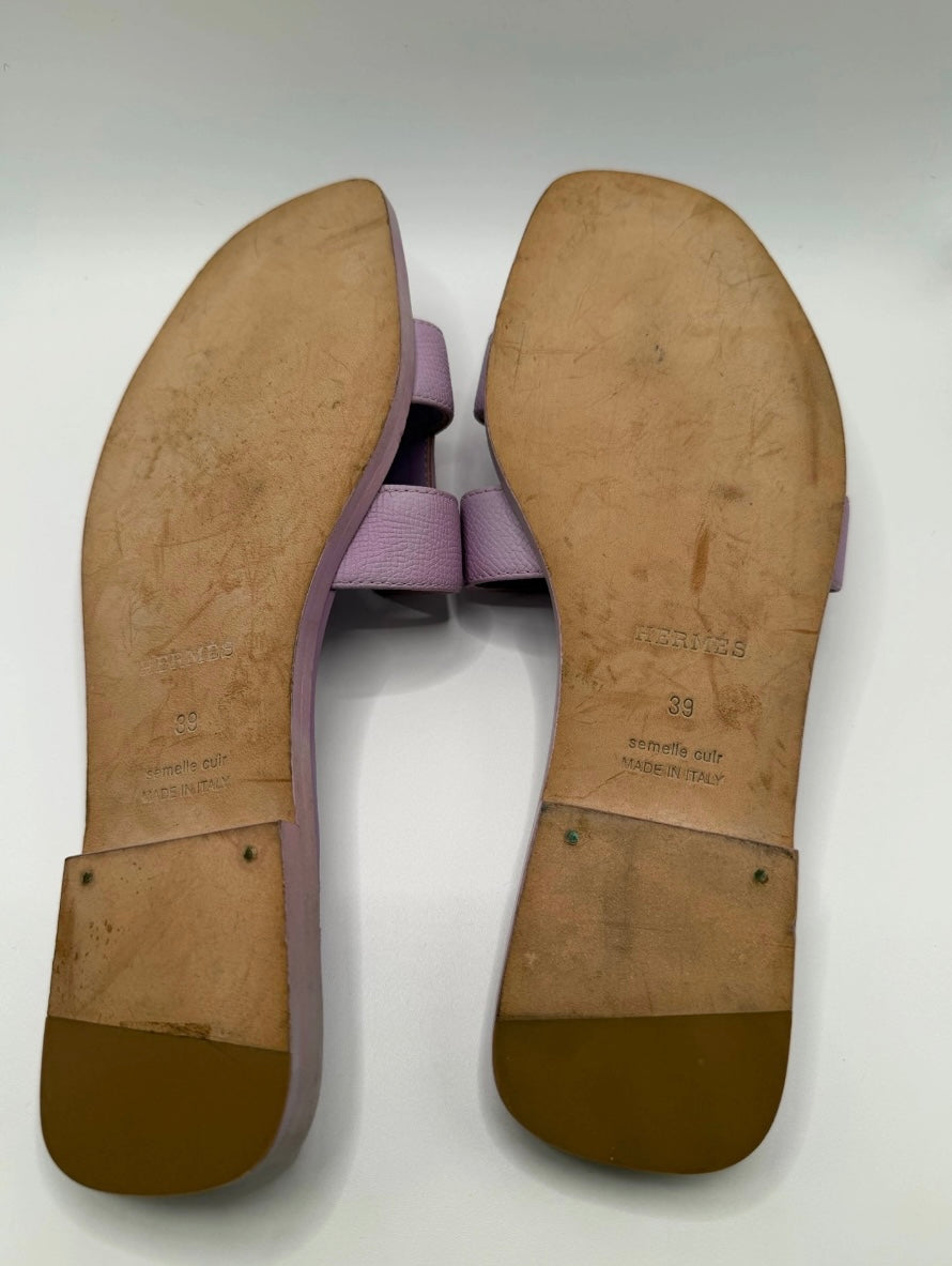 Hermès Epsom Leather Oran Sandals