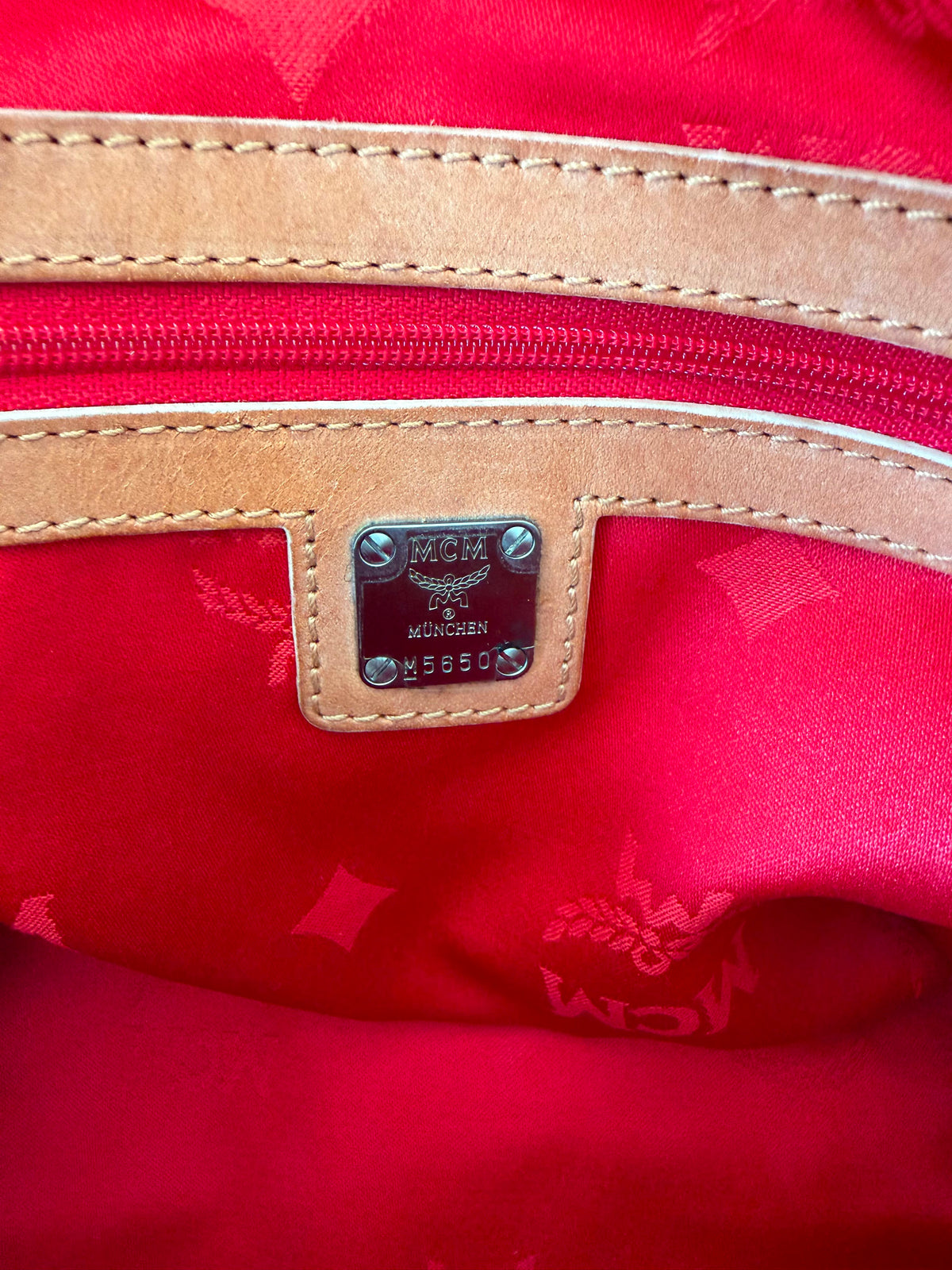 MCM Boston Bag Leder Bowlingtasche